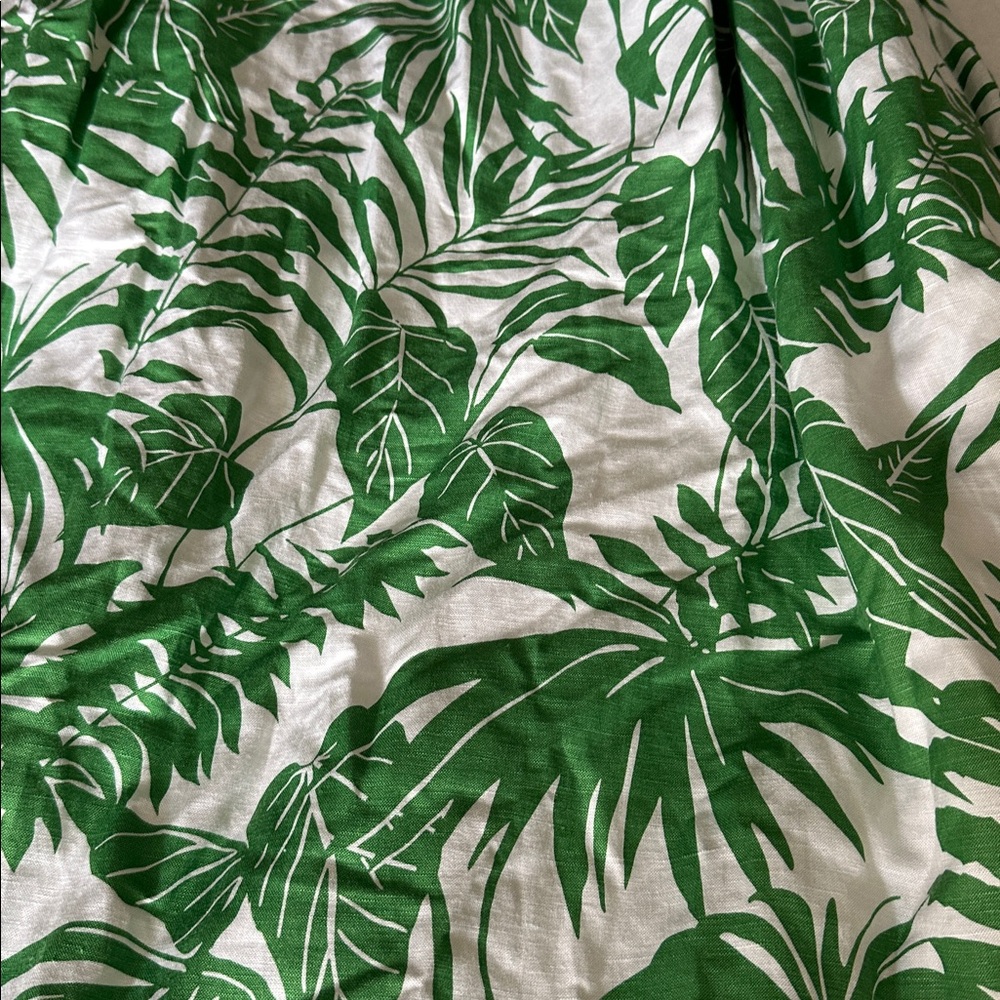 NWT Tori Richard Leafy Green and White Dress - Picture 5 of 12